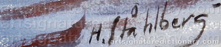 Authentic signature by Henning STÅHLBERG on artwork