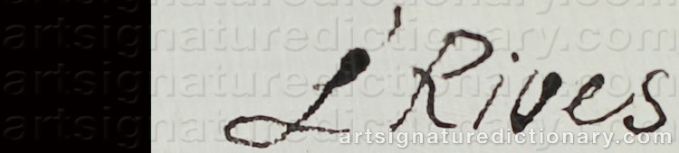 Authentic signature by Leida RIVES-ELFVÉN on Painting/Watercolour artwork