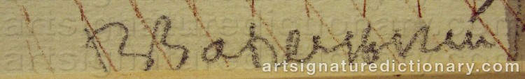 Authentic signature by Viktor Ivanovich ZARETSKY on artwork