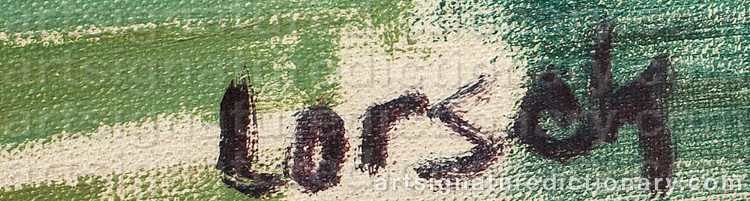 Authentic signature by Sandro Von LORSCH on  artwork