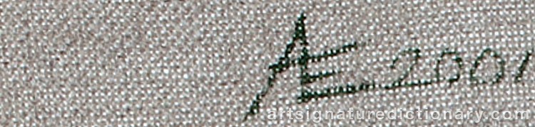 Authentic signature by Abramoba JEKATERINA on  artwork