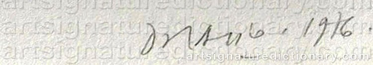 Authentic signature by Piero DORAZIO on artwork