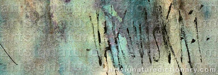 Authentic signature by Jan VAKOWSKAI on artwork