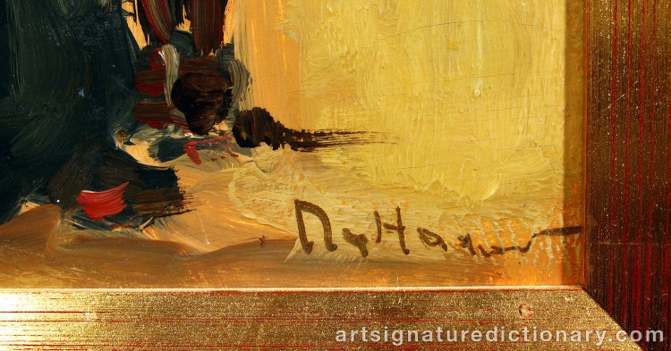 Close-up details showing Arvid Fredrik NYHOLM signature forgery characteristics