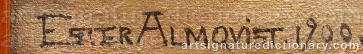 Signature by Ester ALMQVIST