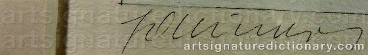 Authentic signature by Jo NIEMEYER on  artwork