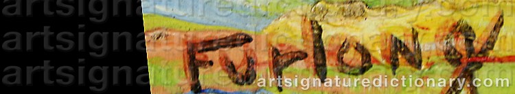 Authentic signature by Charles Wellington FURLONG on  artwork