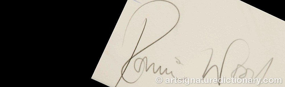 Authentic signature by Ronnie WOOD on  artwork