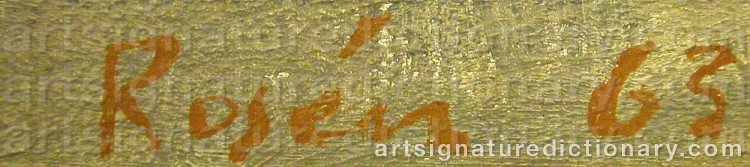 Signature by Sven Olof ROSÉN