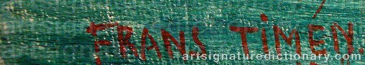 Signature by Frans TIMÉN