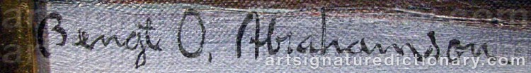 Signature by Bengt Olov ‘Bengt O.’ ABRAHAMSSON