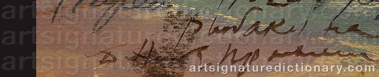 Authentic signature by Dimitri Arkadievich NALBANDIAN on  artwork