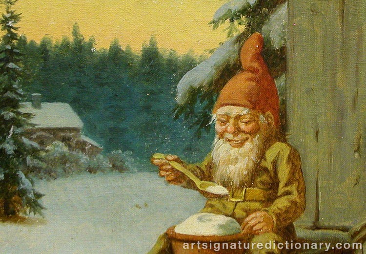 Close-up details showing Jenny NYSTRÖM signature forgery characteristics