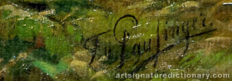 Authentic signature by Franz Xaver Von PAUSINGER on  artwork