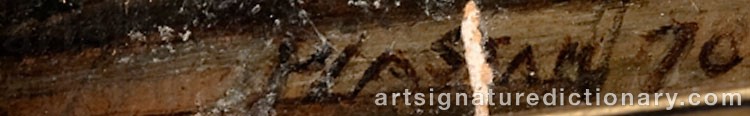 Authentic signature by Antoine Emile PLASSAN on artwork