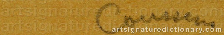 Authentic signature by Armand COUSSENS on  artwork
