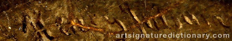 Authentic signature by Henry JUTSUM on  artwork