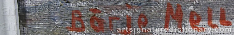 Authentic signature by Börje MELL on  artwork