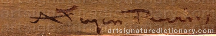 Authentic signature by Alfred Feyen PERRIN on  artwork