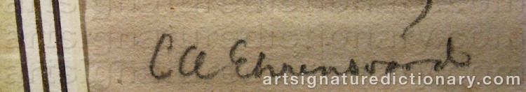 Signature by Carl August EHRENSVÄRD