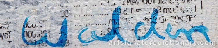 Authentic signature by Kari Risto WALDEN on Painting/Watercolour artwork