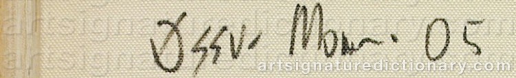 Authentic signature by Øssur MOHR on  artwork