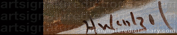 Authentic signature by Harald WENTZEL on  artwork