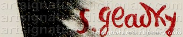 Authentic signature by Serge GLADKY on  artwork