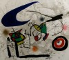 Close-up details showing Joan MIRO signature forgery characteristics
