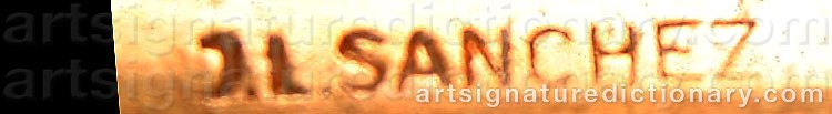 Authentic signature by José Luis SANCHEZ on  artwork