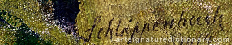 Authentic signature by Paul Freiherr Von SCHLIPPENBACH on  artwork
