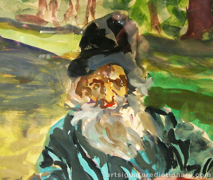 Close-up details showing Jacques ZUCKER signature forgery characteristics