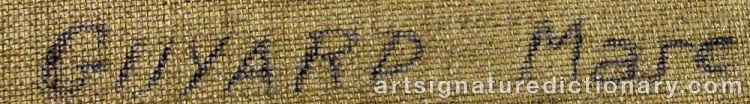 Authentic signature by Marc GUYARD on artwork