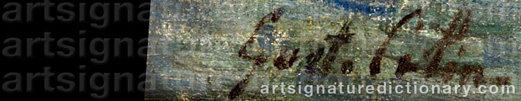Authentic signature by Gustave Henri COLIN on artwork