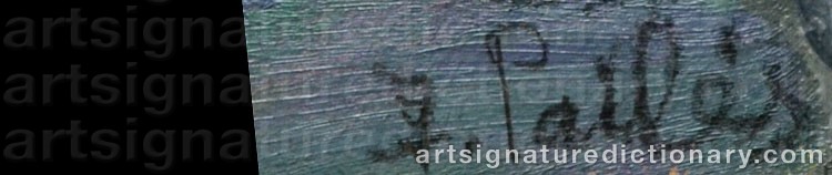 Authentic signature by Isaac PAILES on  artwork