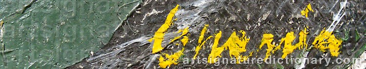 Authentic signature by Chenie EKSTRÖM on artwork