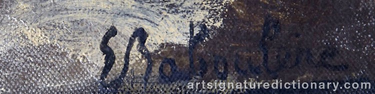 Authentic signature by Eugene BABOULENE on Painting/Watercolour artwork