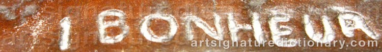 Signature by Jules Isidor BONHEUR
