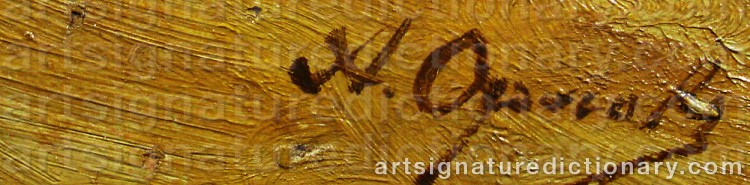 Authentic signature by Alexandre Grigorievich ORLOV on artwork