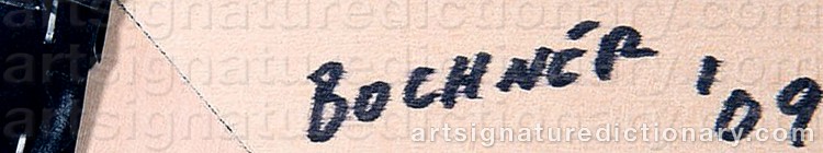 Authentic signature by Mel BOCHNER on  artwork