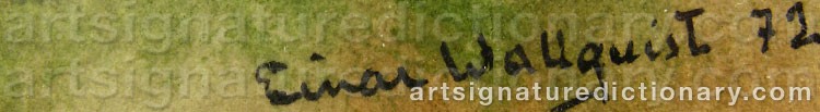 Signature by Einar WALLQUIST
