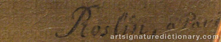 Signature by Alexander ROSLIN