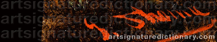 Authentic signature by Josef The Younger THOMA on  artwork