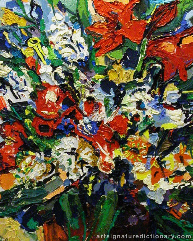 Close-up details showing Albin AMELIN signature forgery characteristics