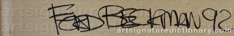 Authentic signature by Ford BECKMAN on  artwork