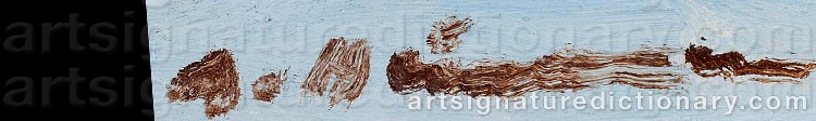 Authentic signature by Aarre HEINONEN on artwork