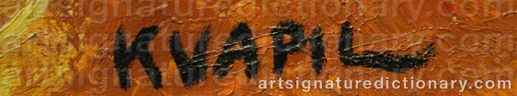 Signature by Charles KVAPIL