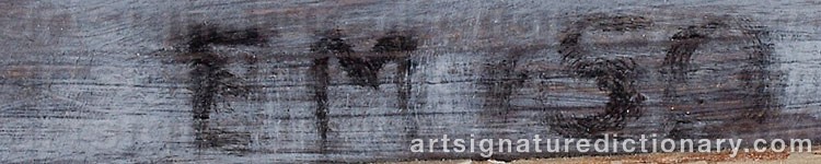 Authentic signature by Egil MALMSTEN on  artwork