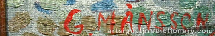 Signature by Gösta MÅNSSON