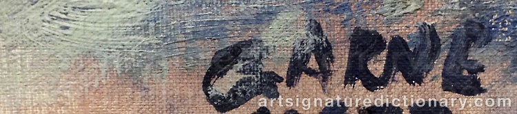 Signature by Gustav ARNE